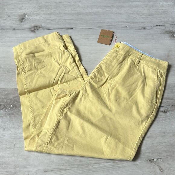 Boden Tailored Tapered Pants light yellow size 10 P NWT in packaging - Picture 7 of 8